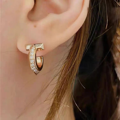 [JeweliWhal]T1 HOOP DIAMOND EARRINGS