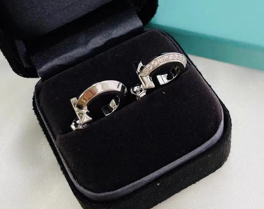 [JeweliWhal]T1 HOOP DIAMOND EARRINGS