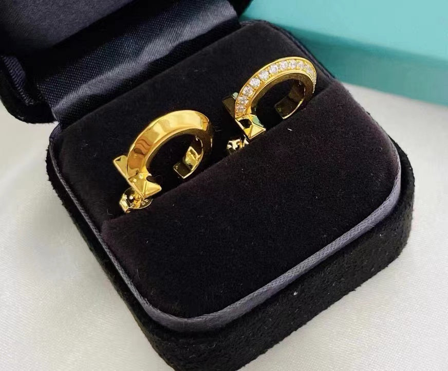 [JeweliWhal]T1 HOOP DIAMOND EARRINGS