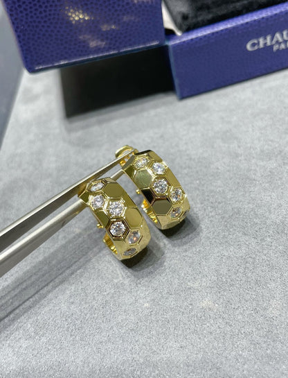 [⭐⭐JeweliWhal]BEE LOVE DIAMOND HOOP EARRINGS