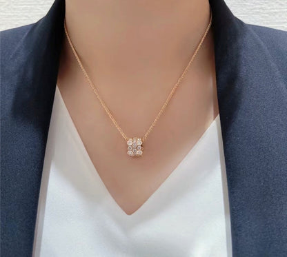 [⭐⭐JeweliWhal]BEE LOVE MIT DIAMANTEN BESETZTE 3-REIHIGE HALSKETTE
