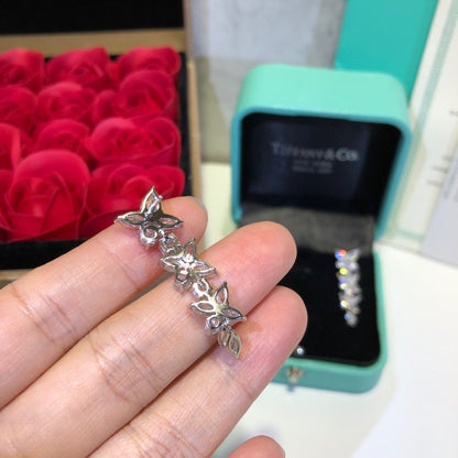 [JeweliWhal]VICTORIA SILVER DIAMOND DROP EARRINGS