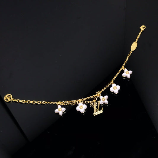 [⭐⭐JeweliWhal]LOGO 6 MOTIF STAR AND SUN GOLD BRACELET