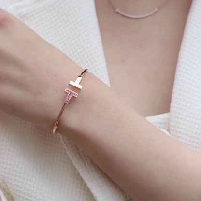 [JeweliWhal]T PINK GOLD PINK DIAMOND BRACELET
