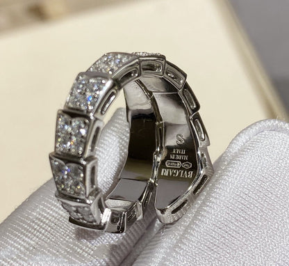 [⭐⭐JeweliWhal]SERPENTI RING SILVER DIAMOND PAVED
