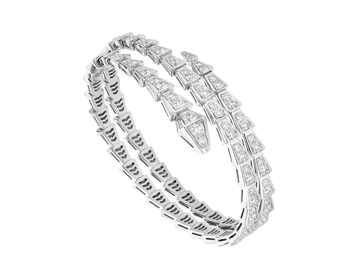 [⭐⭐JeweliWhal]SERPENTI ARMBAND SILBER DIAMANT DOPPELREIHIG