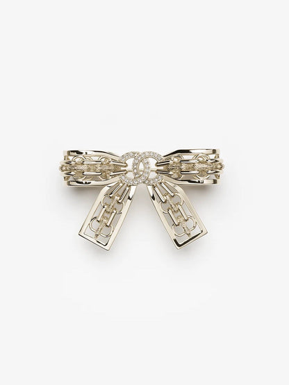 [⭐⭐JeweliWhal]25K Hollow Bow Brooch