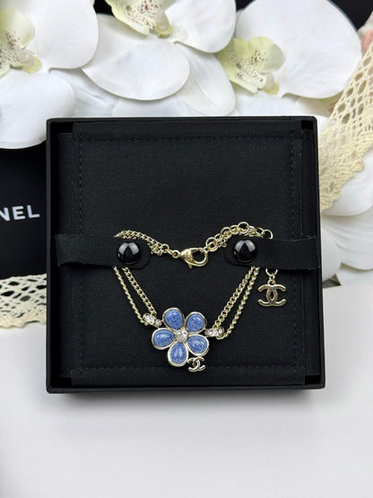 [⭐⭐JeweliWhal]VOLTE Neues blaues florales zweilagiges Armband