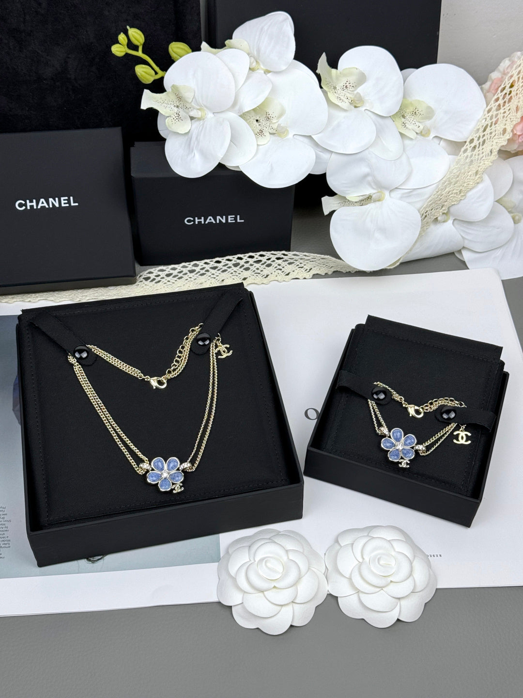 [⭐⭐JeweliWhal]VOLTE Neues blaues florales zweilagiges Armband
