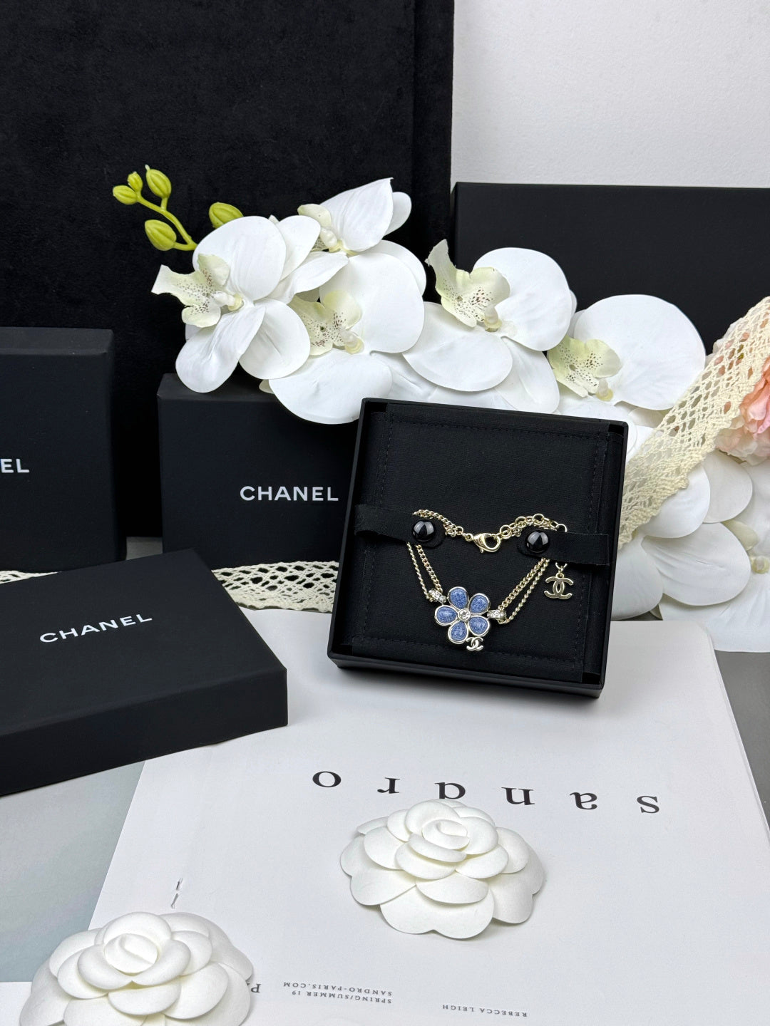 [⭐⭐JeweliWhal]VOLTE Neues blaues florales zweilagiges Armband