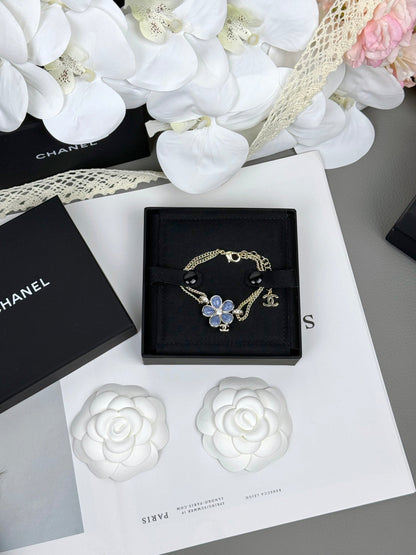 [⭐⭐JeweliWhal]VOLTE Neues blaues florales zweilagiges Armband