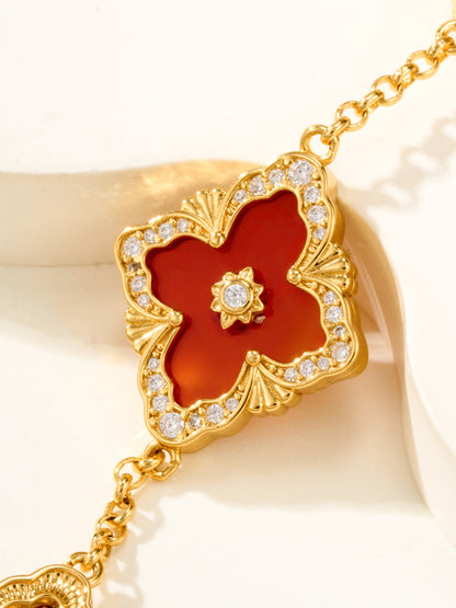 [⭐⭐JeweliWhal]B.C.L EMAILLIERTES Fünf-Blumen-Armband (Verschiedene Farben) GROSSE GRÖSSE