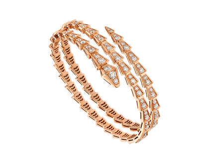 [⭐⭐JeweliWhal]SERPENTI BRACELET PINK GOLD DIAMOND DOUBLE ROW