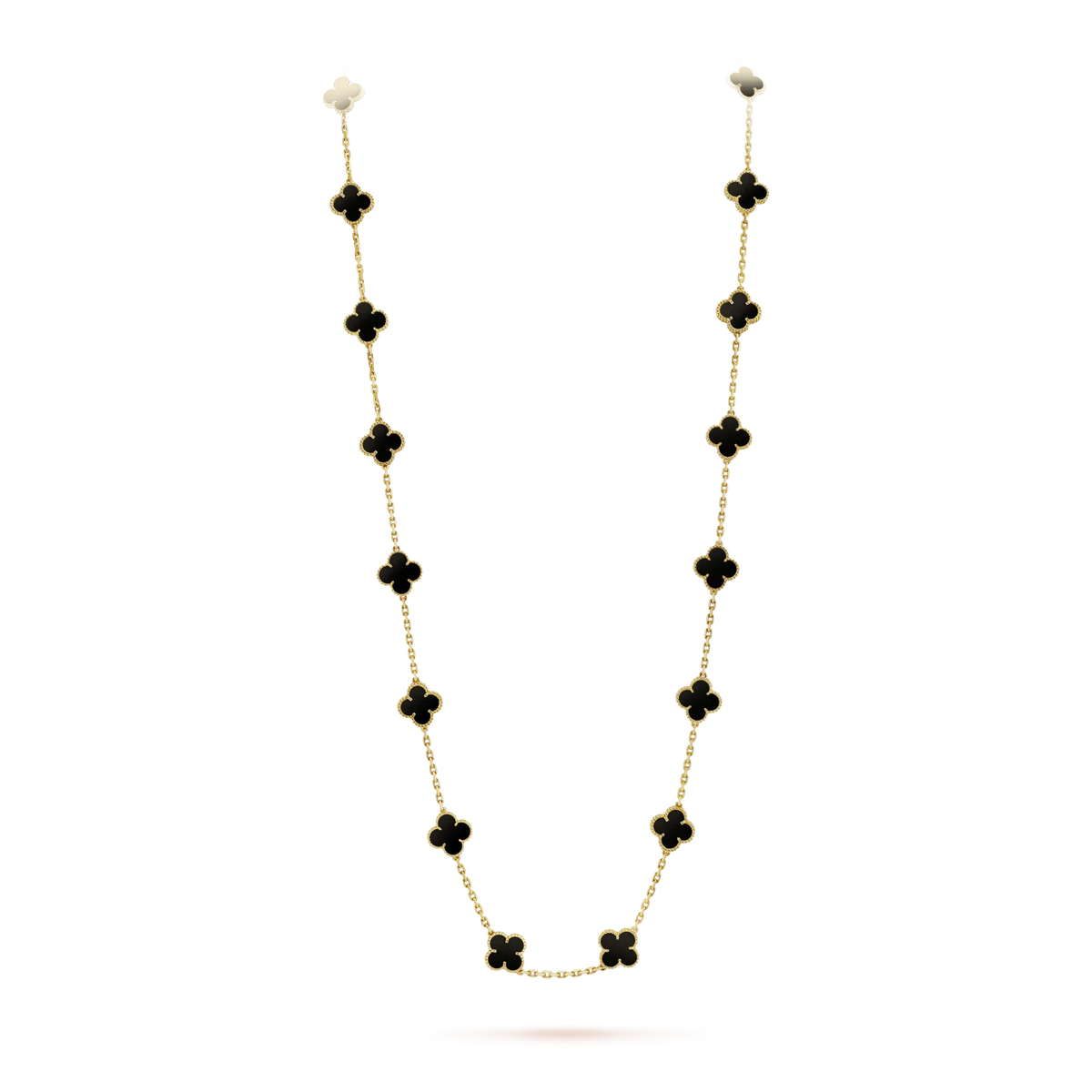[⭐⭐JeweliWhal]CLOVER 20 MOTIFS ONYX NECKLACE