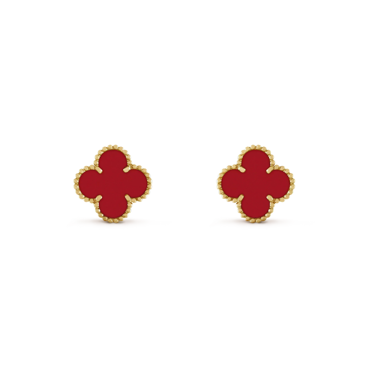 [⭐⭐JeweliWhal]CLOVER MINI 9,5MM KARNELIAN-OHRRINGE