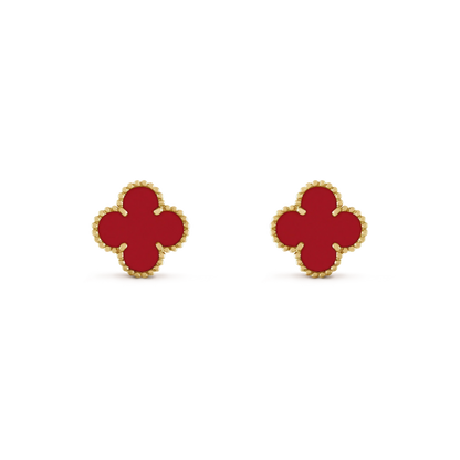 [⭐⭐JeweliWhal]CLOVER MINI 9,5MM KARNELIAN-OHRRINGE