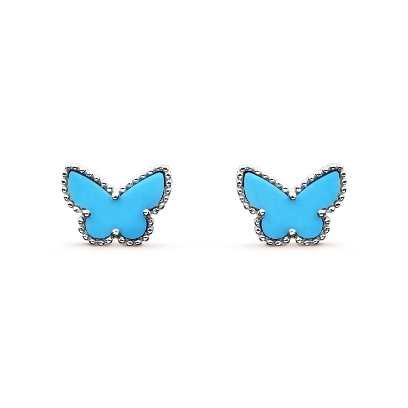 [⭐⭐JeweliWhal]SCHMETTERLING TÜRKIS OHRRINGE SILBER