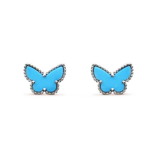 [⭐⭐JeweliWhal]SCHMETTERLING TÜRKIS OHRRINGE SILBER
