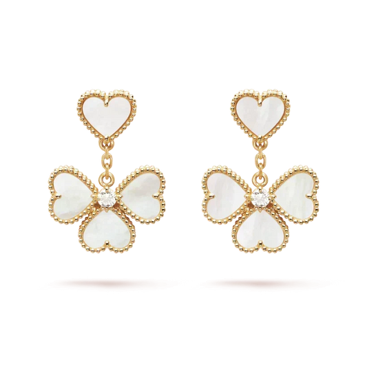[⭐⭐JeweliWhal]CLOVER SWEET WHITE MOP EARRINGS