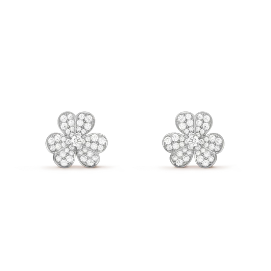 [⭐⭐JeweliWhal]CLOVER COMOS DIAMANT-OHRRINGE SILBER