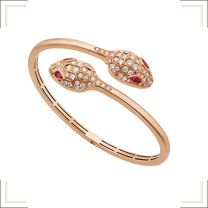 [⭐⭐JeweliWhal]SERPENTI ARMBAND ROSÉGOLD DIAMANT DOPPELSCHLANGE