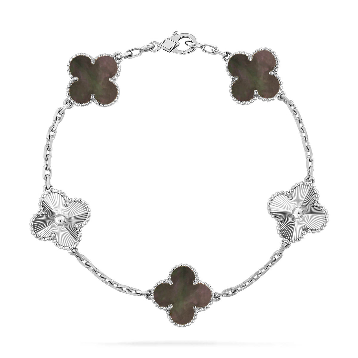 [⭐⭐JeweliWhal] CLOVER 5 MOTIF GRAY MOP BRACELET COLLECTION