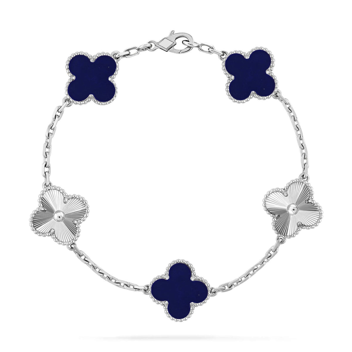 [⭐⭐JeweliWhal]KOLLEKTION CLOVER ARMBAND MIT 5 MOTIVEN AUS LAPISLAZULI