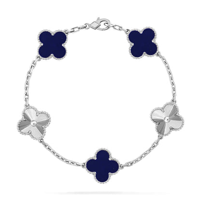 [⭐⭐JeweliWhal]KOLLEKTION CLOVER ARMBAND MIT 5 MOTIVEN AUS LAPISLAZULI