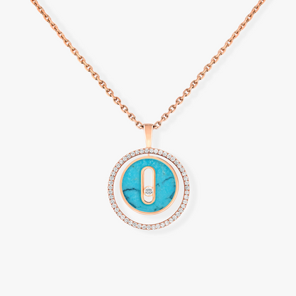 [⭐⭐JeweliWhal]Demo MOVE 1 DIAMOND TURQUOISE PINK GOLD DIAMOND NECKLACE