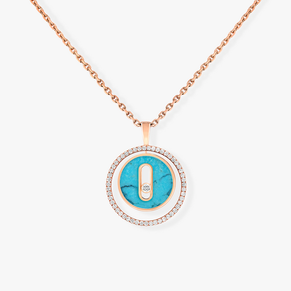 [⭐⭐JeweliWhal]Demo MOVE 1 DIAMOND TURQUOISE PINK GOLD DIAMOND NECKLACE
