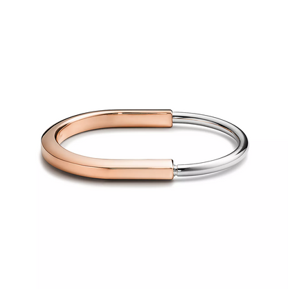 [JeweliWhal]LOCK BRACELET ROSE AND WHITE GOLD