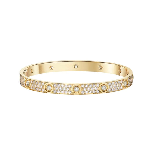 [⭐⭐JeweliWhal]LOVE BRACELET 6.1MM DIAMOND-PAVED 10 BIG DIAMONDS