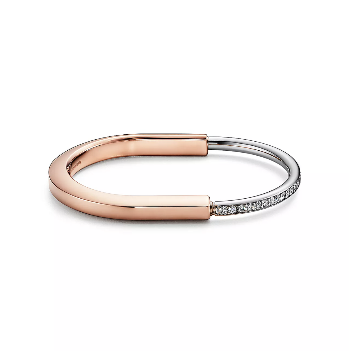 [JeweliWhal]LOCK BRACELET ROSE AND WHITE GOLD DIAMOND