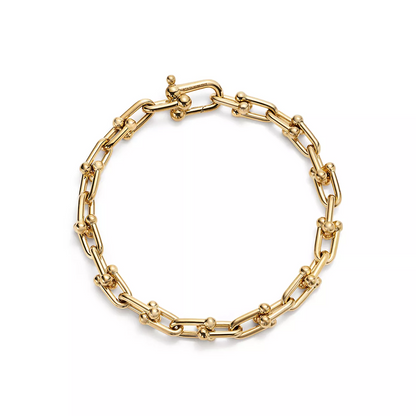 [JeweliWhal]HARDWEAR SMALL LINK 26 MOTIF GOLD BRACELET