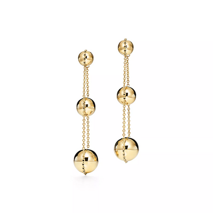 [JeweliWhal]TRIPLE DROP GOLD EARRINGS