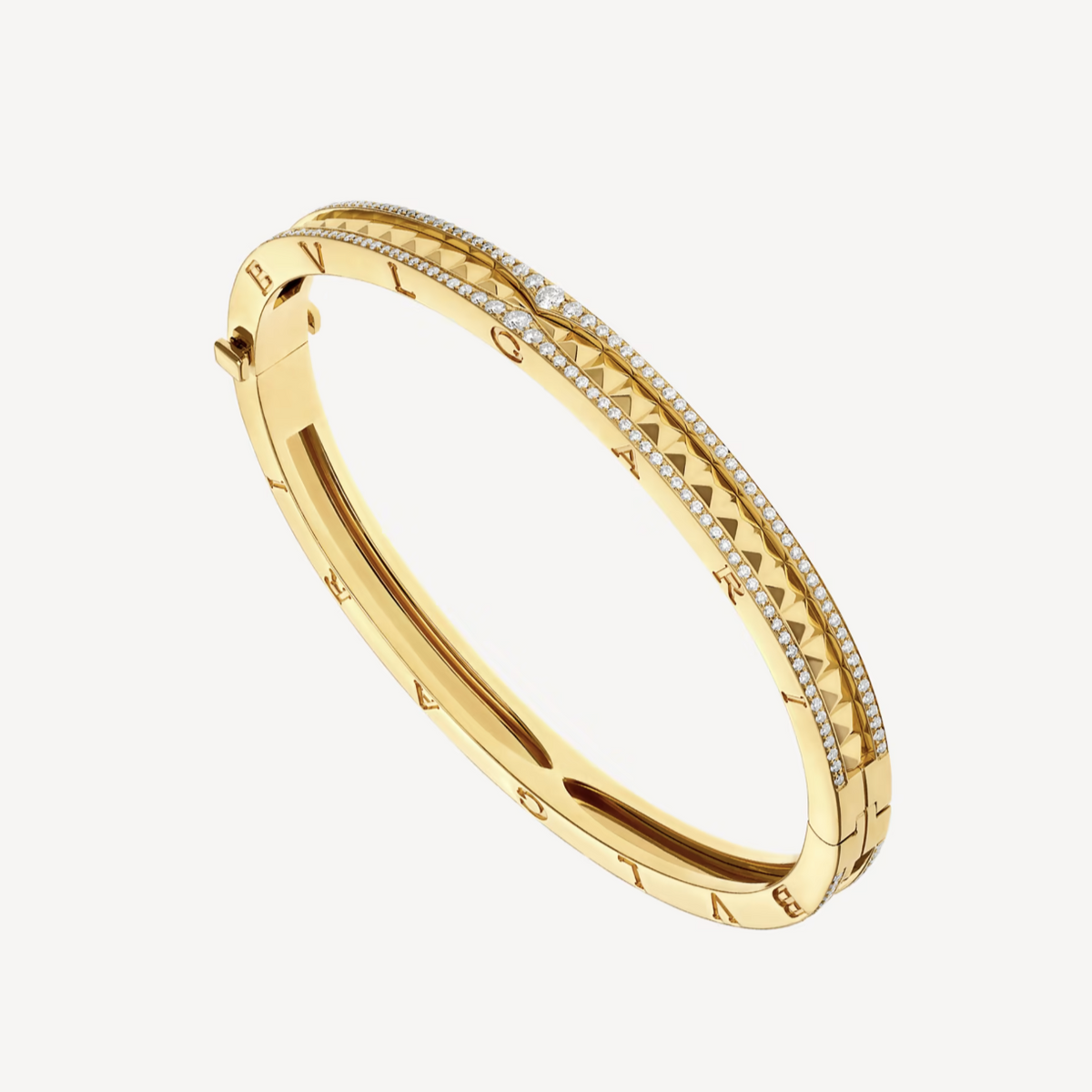 [⭐⭐JeweliWhal]ZERO 1 SPIRAL AND PAVED DIAMOND GOLD BRACELET