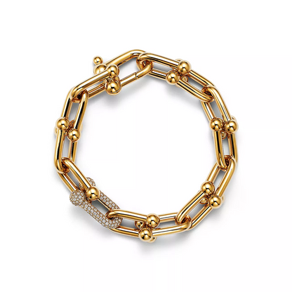 [JeweliWhal]HARDWEAR LARGE LINK GOLD DIAMOND BRACELET
