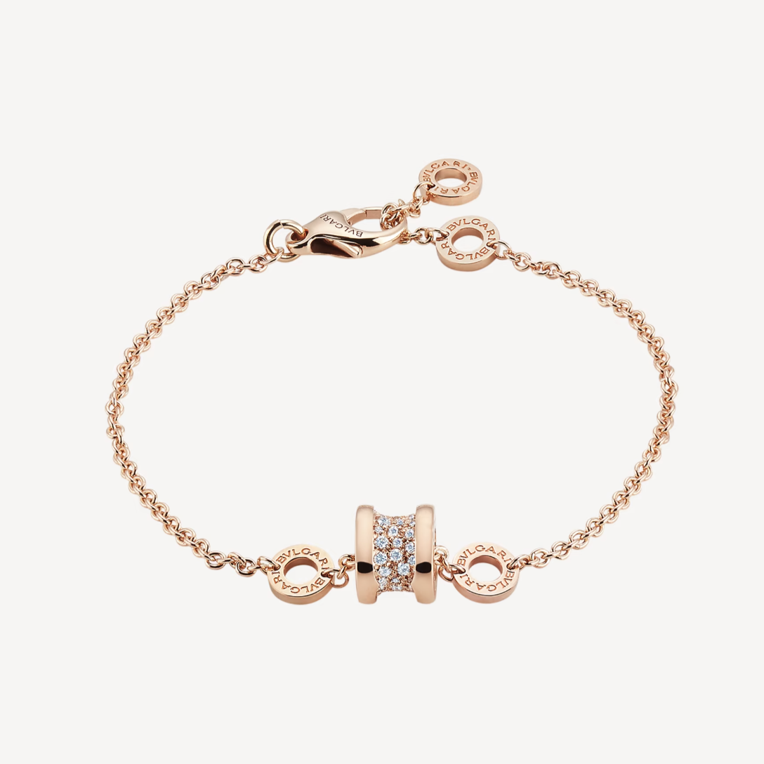 [⭐⭐JeweliWhal]ZERO 1 SOFT PINKGOLD MIT PAVÉ-DIAMANTEN AM SPIRALARMBAND