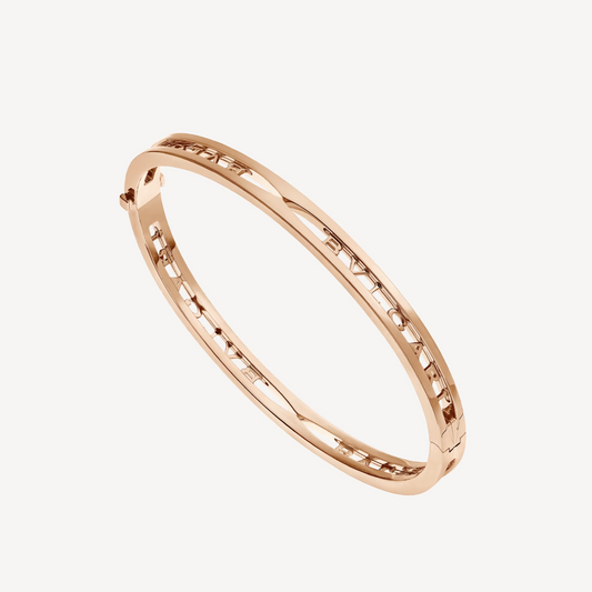 [⭐⭐JeweliWhal]ZERO 1 SPIRAL LOGO PINK GOLD BRACELET