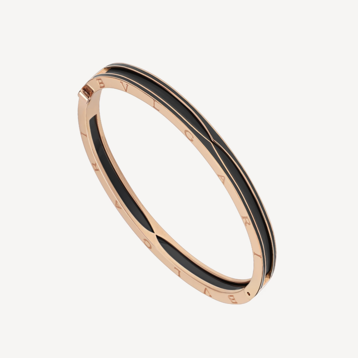 [⭐⭐JeweliWhal]ZERO 1 PINK GOLD WITH MATTE BLACK CERAMIC BRACELET