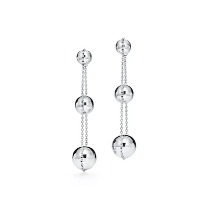 [JeweliWhal]TRIPLE DROP SILVER EARRINGS