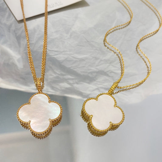 [⭐⭐JeweliWhal]CLOVER 25MM MOP LARGE PENDANT NECKLACE