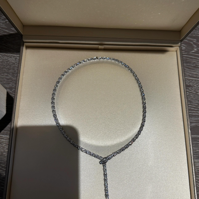 [⭐⭐JeweliWhal]NEW！SERPENT DIAMOND NECKLACE