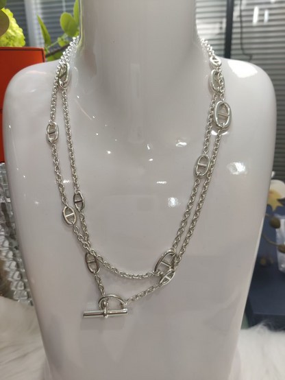 [⭐⭐JeweliWhal]Classic Silver Sweater Chain