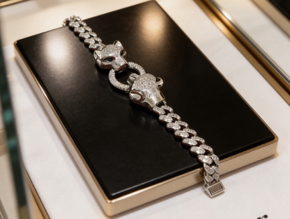[⭐⭐JeweliWhal] DOPPEL-PANTHERARMBAND