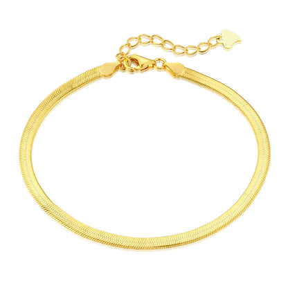 [Manual]Flat Snake Bone Chain Blade Necklace