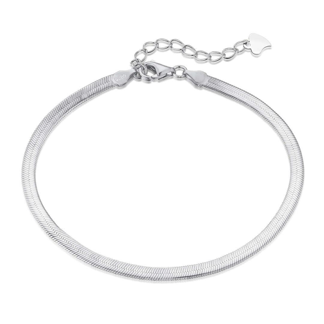 [Manual]Flat Snake Bone Chain Blade Necklace