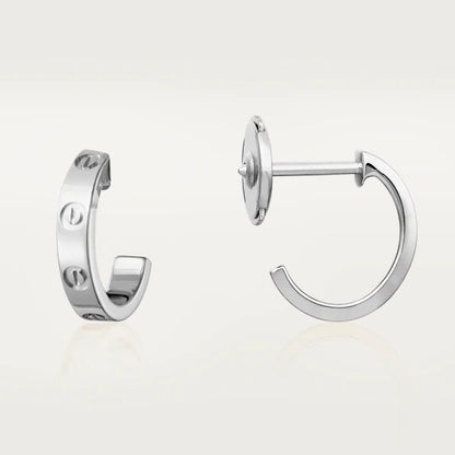 [⭐⭐JeweliWhal]LOVE EARRINGS 2.65MM SILVER