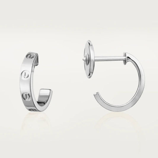 [⭐⭐JeweliWhal]LOVE EARRINGS 2.65MM SILVER