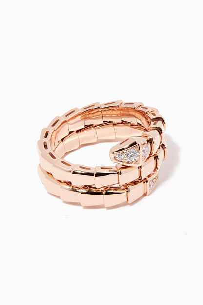 [⭐⭐JeweliWhal]SERPENTS DOUBLE ROW DIAMOND RING